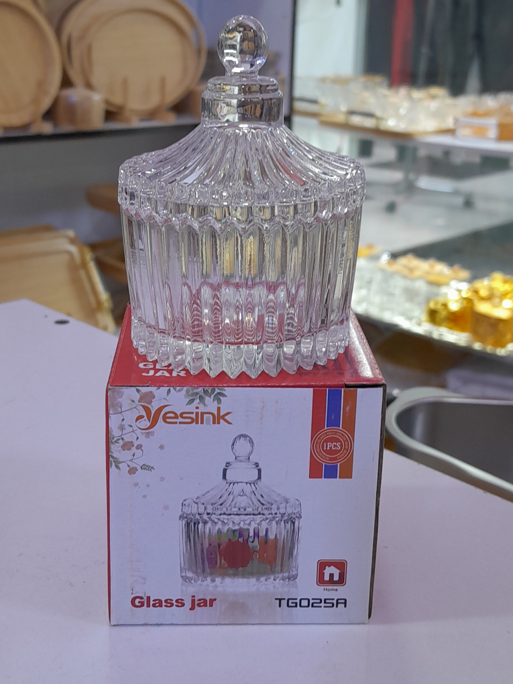 خریدمینی قندان بلور شیاردار